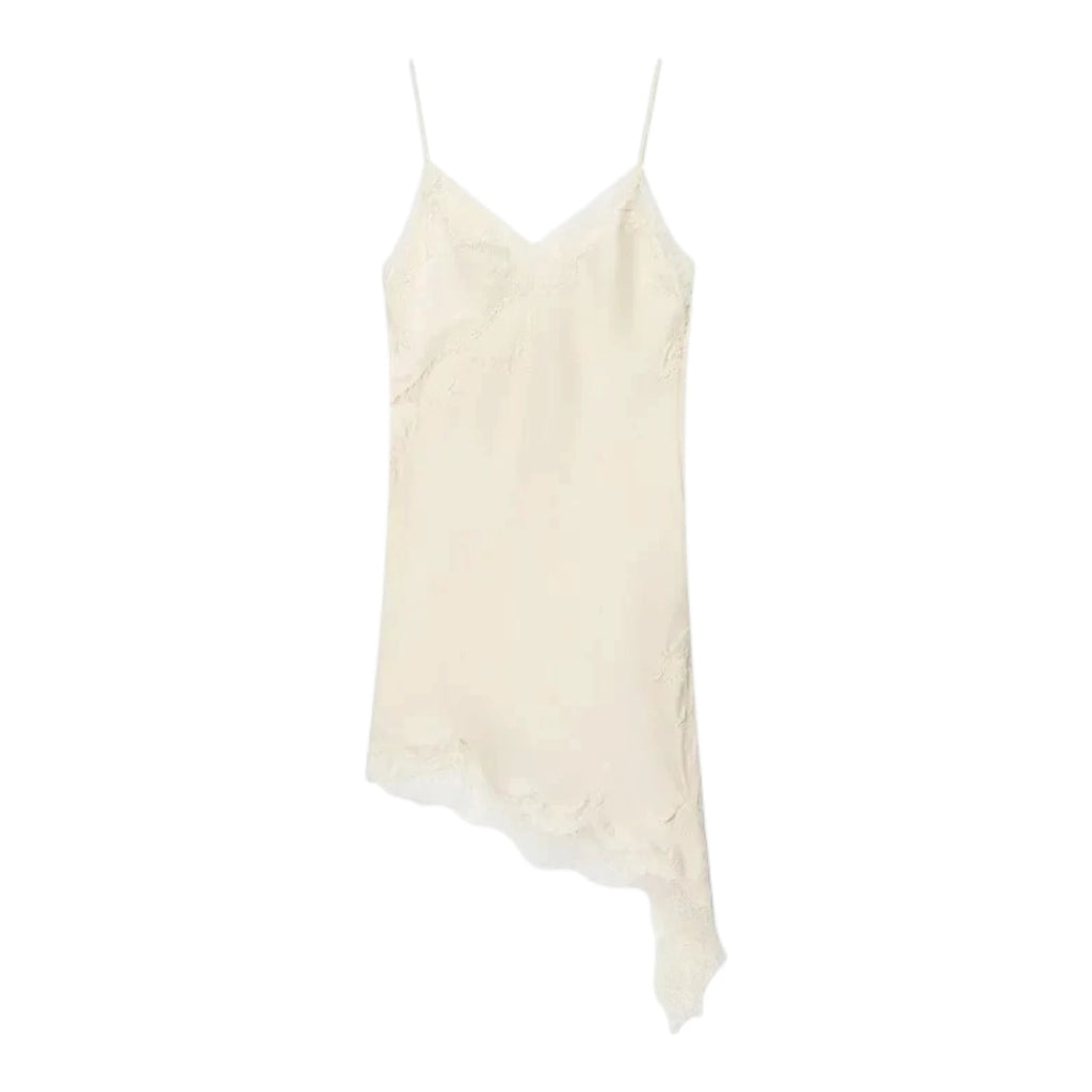 Lace Slip Dress - Backless Mini Dress With V-Neck