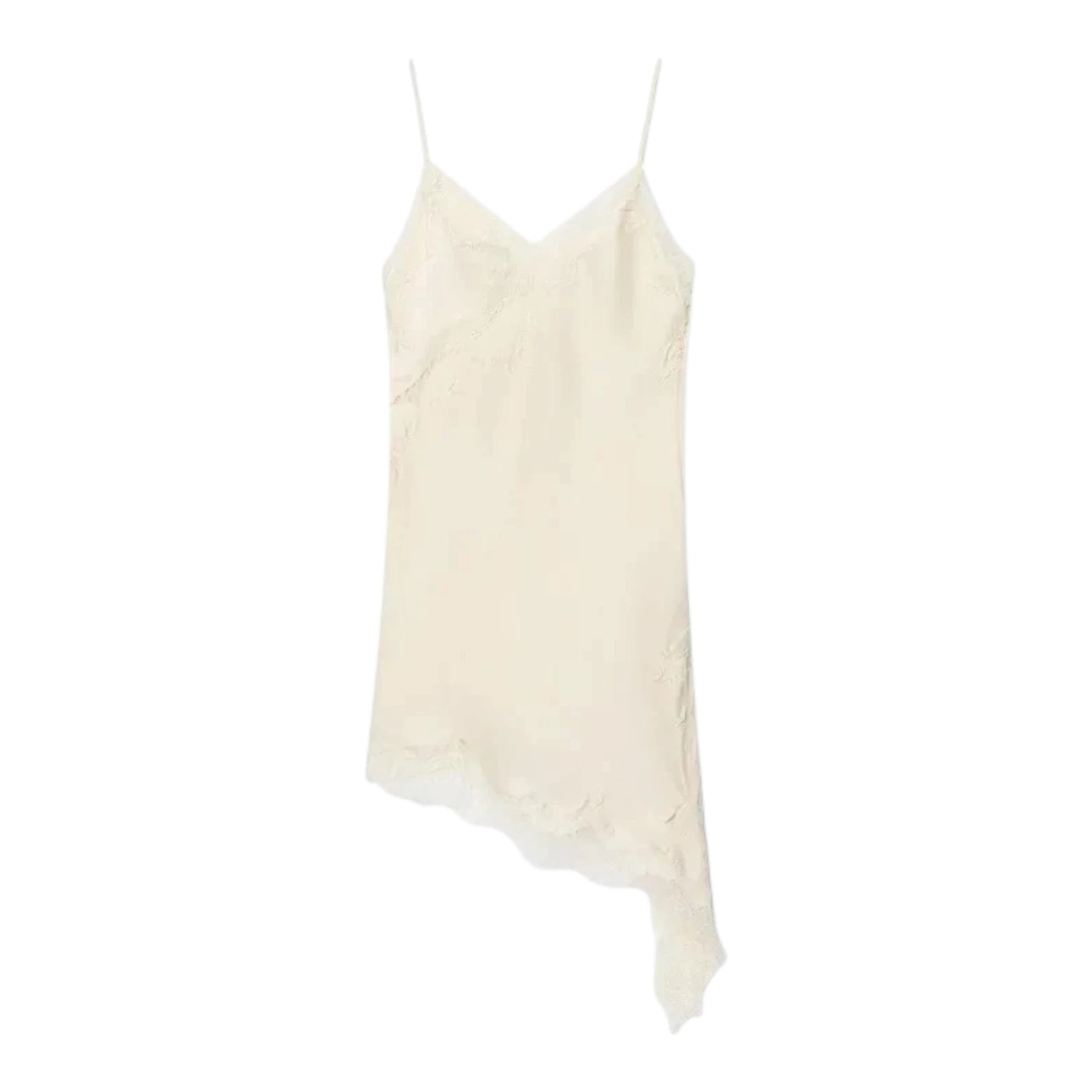 Lace Slip Dress - Backless Mini Dress With V-Neck