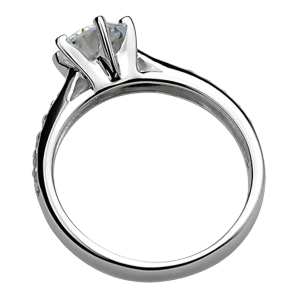 Prong Setting Ring - Geometric Zircon Accent Jewelry