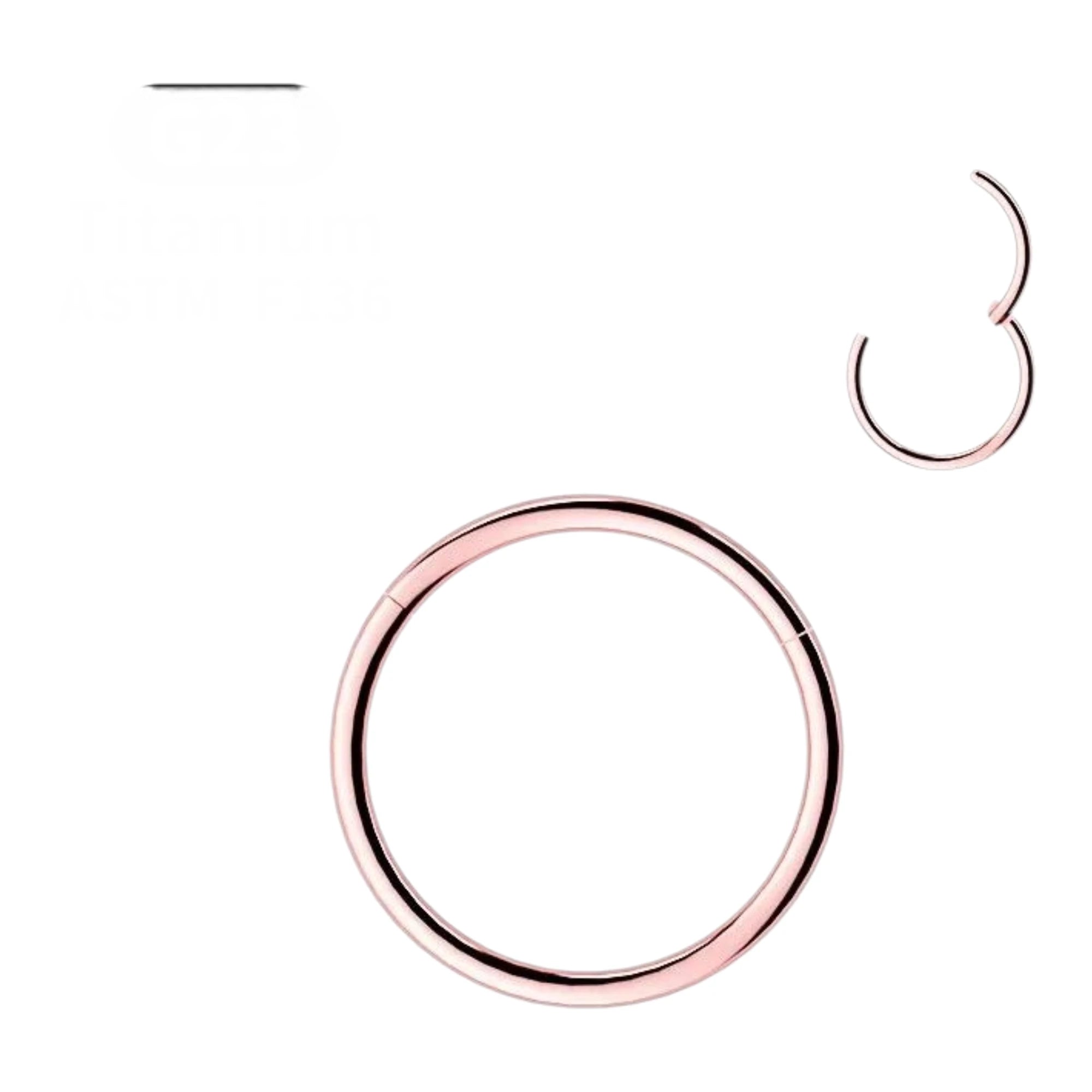 Titanium Hinged Nose Hoop - Body Jewelry Ring