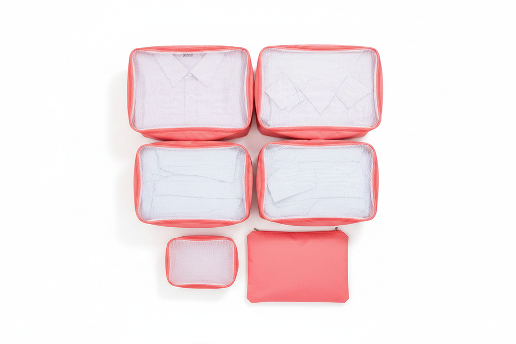 Travel Packing Organizer Set - Color Cube Bags for Suitcases