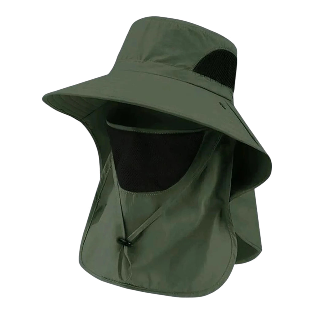 Wide Brim Sun Hat - Neck Cover for Fishing and Hiking