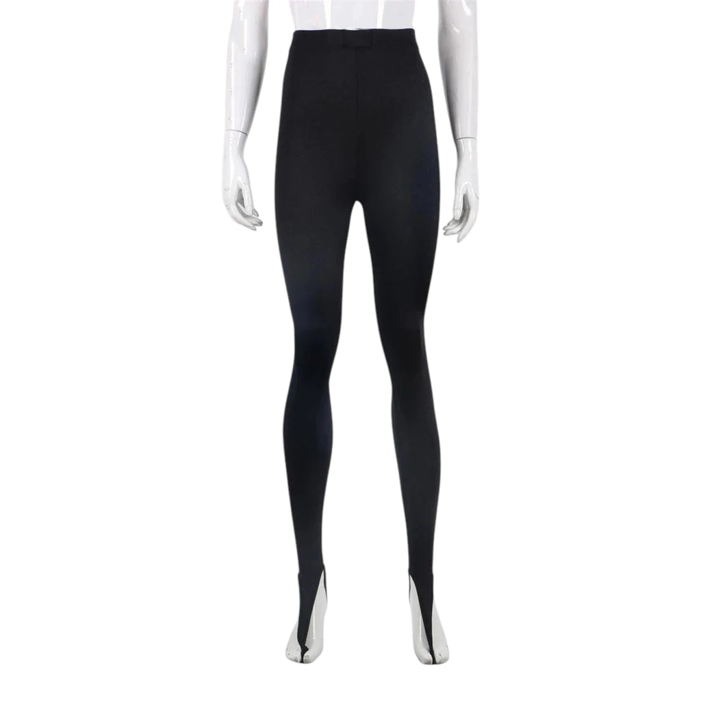 Women's Black High-Waist Leggings - Stretch Skinny Pants