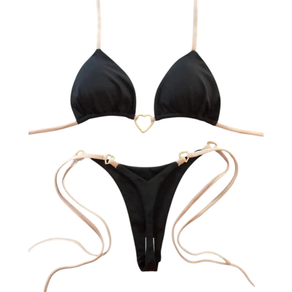 Women's Halter Triangle Bikini Set - Two-Piece Swimwear