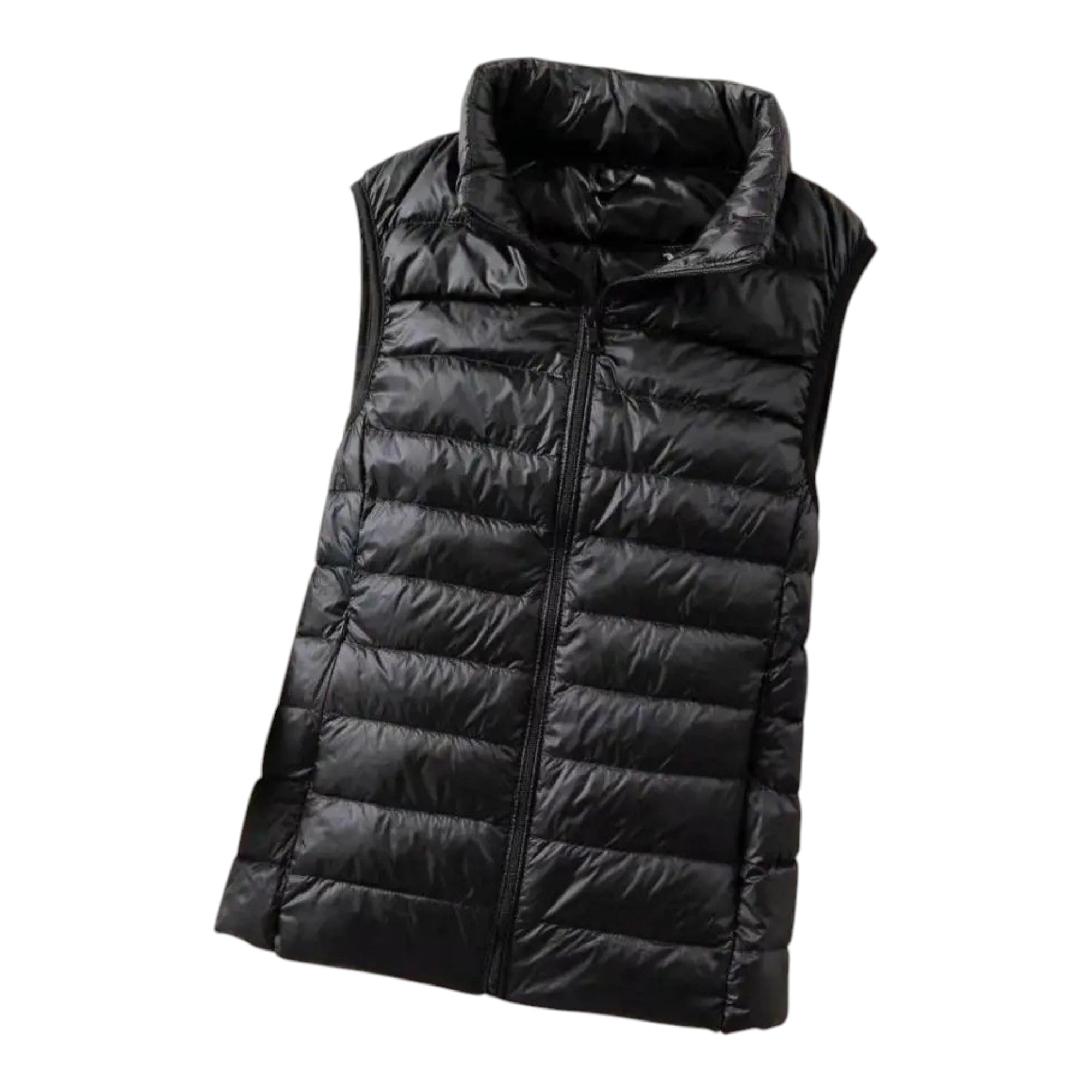 Women's Lightweight Sleeveless Vest - Zip Front Layering Jacket