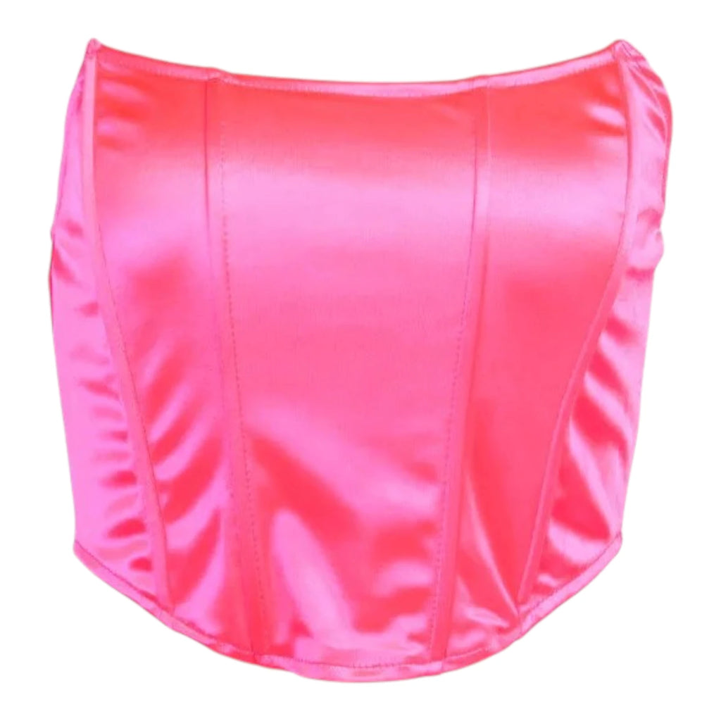 Women's Corset Crop Top - Sleeveless Backless Bustier