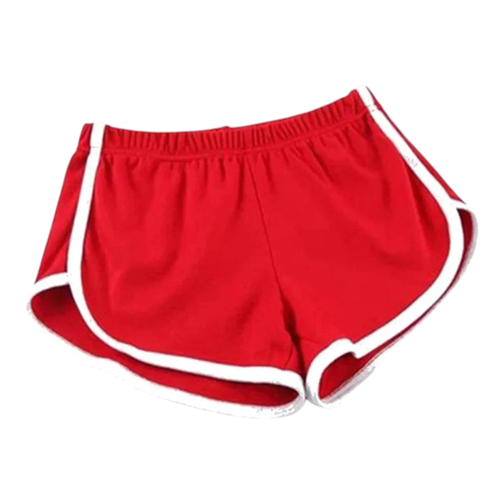 Women's Elastic Waist Shorts - Casual Athletic Short Pants