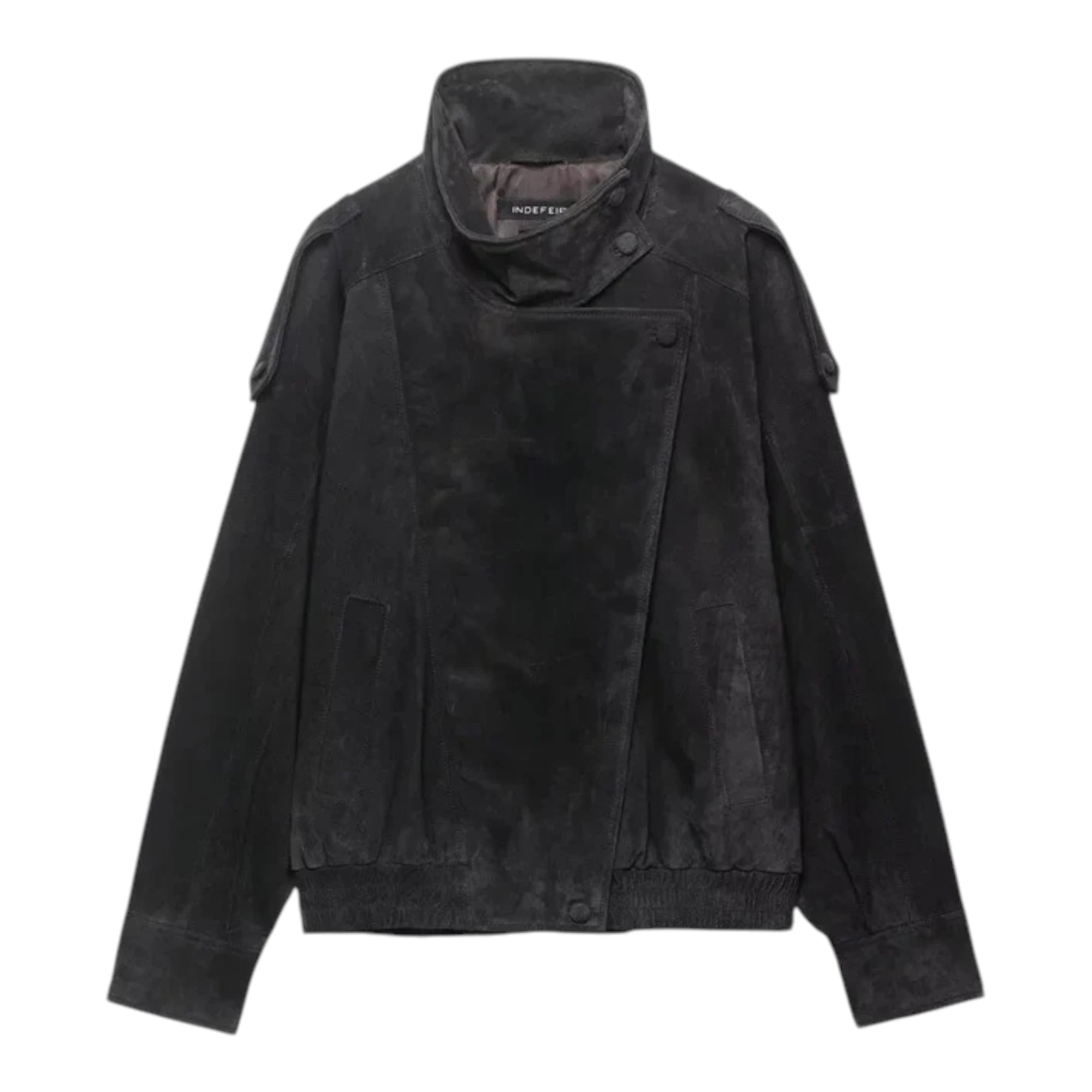 Women's Faux Leather Jacket - Zipper Front Fall Outerwear