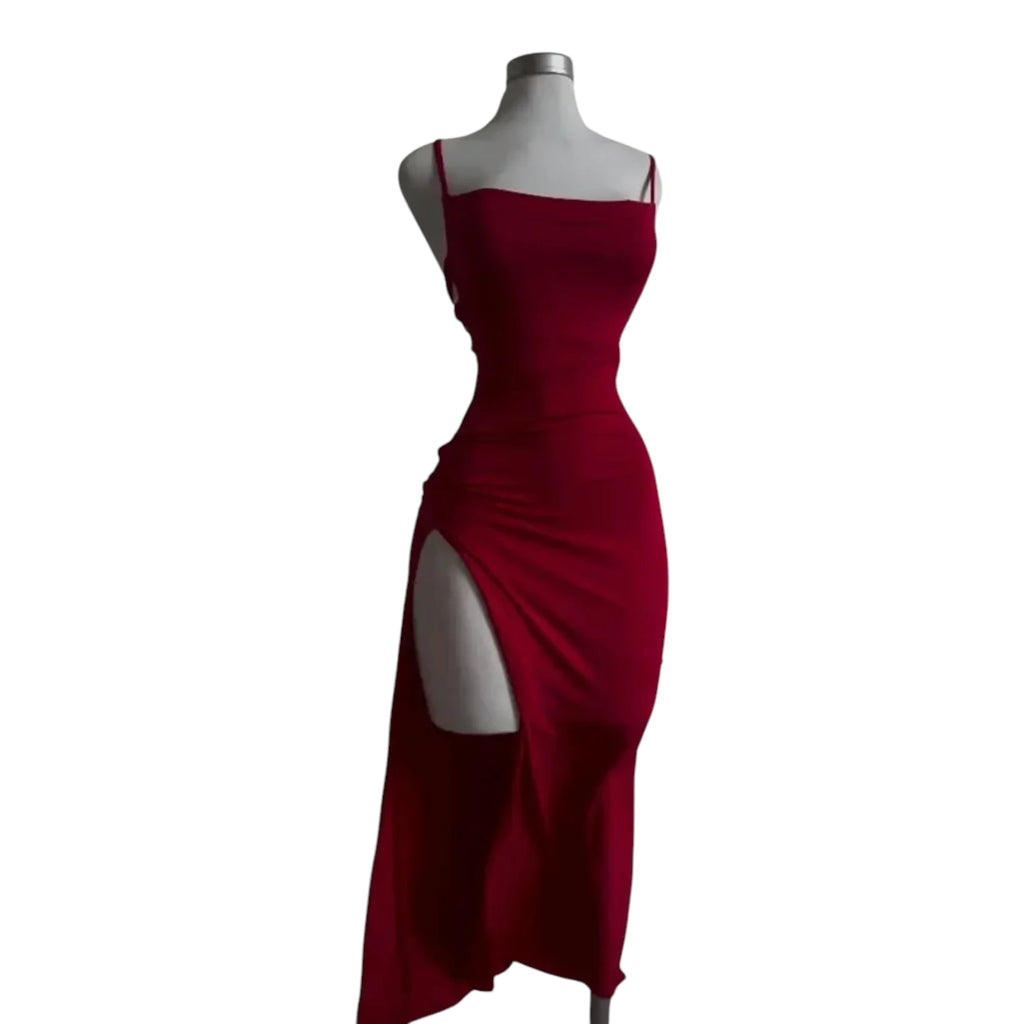 Women's Halter Strap Dress - Sleeveless Bodycon Style