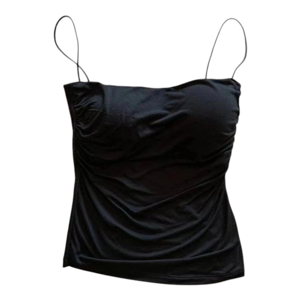Women's Halter Tank Top - Built-In Bra Casual Cami