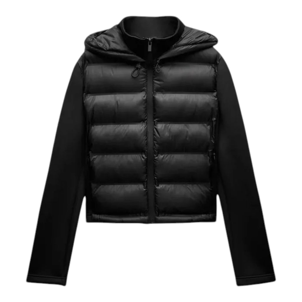 Women's Hooded Winter Jacket - Zippered Long Sleeve Coat