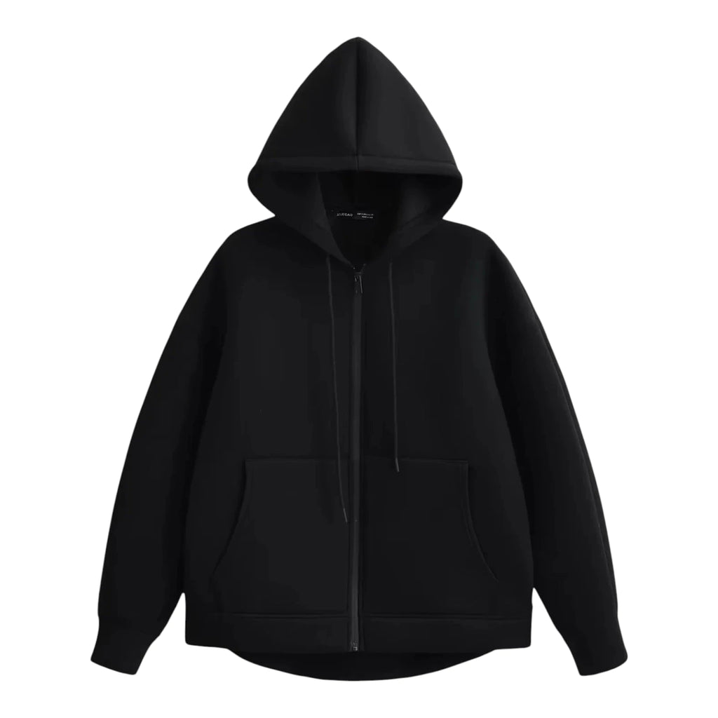 Women's Hooded Zip Sweatshirt - Loose Casual Jacket