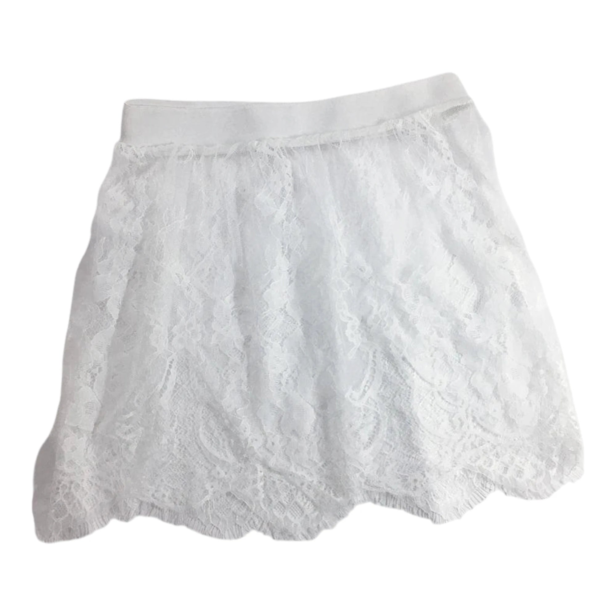 Women's Lace Mesh Skirt Extender - Sheer Mini Underskirt