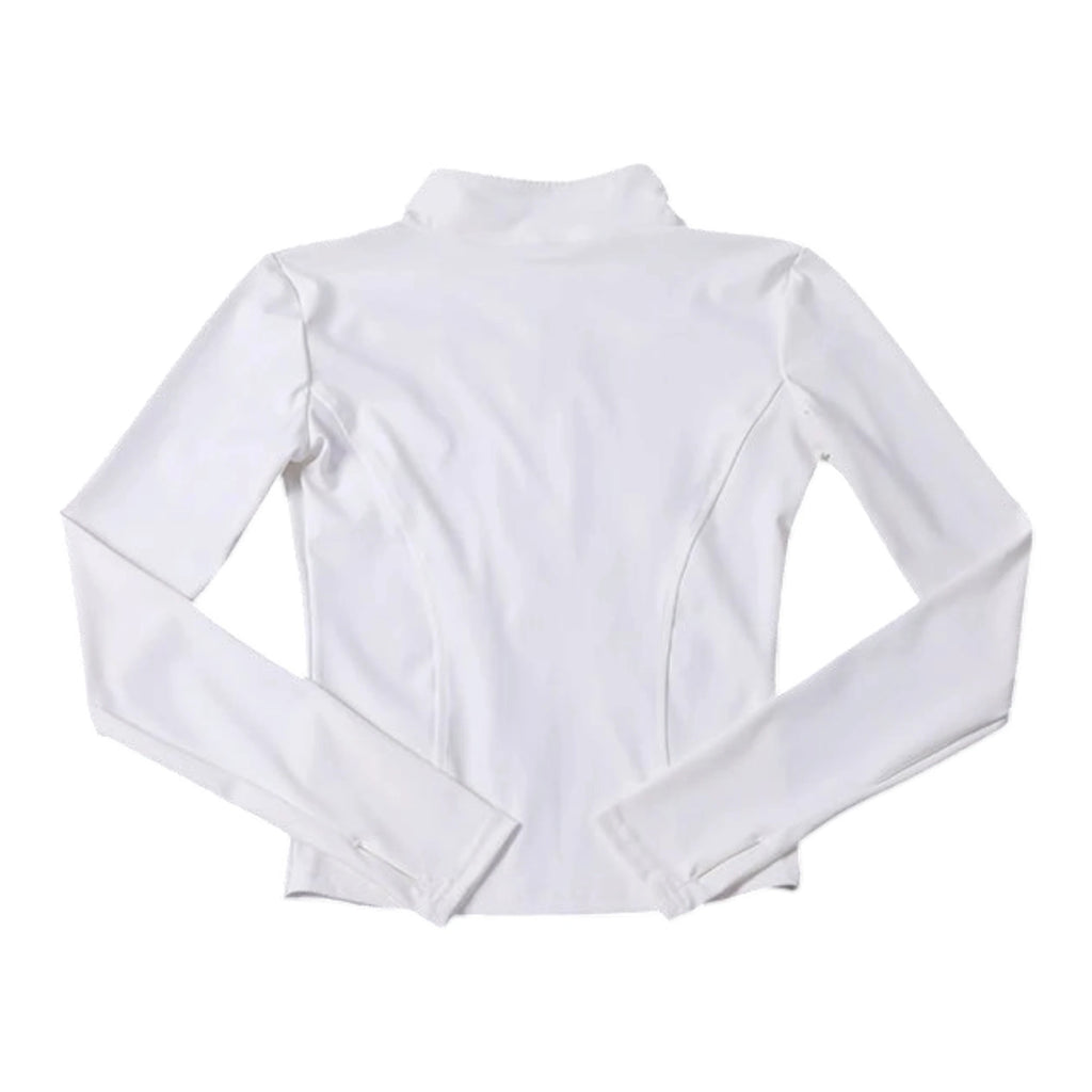 Women's Workout Jacket - Long Sleeve Zip Gym Layer