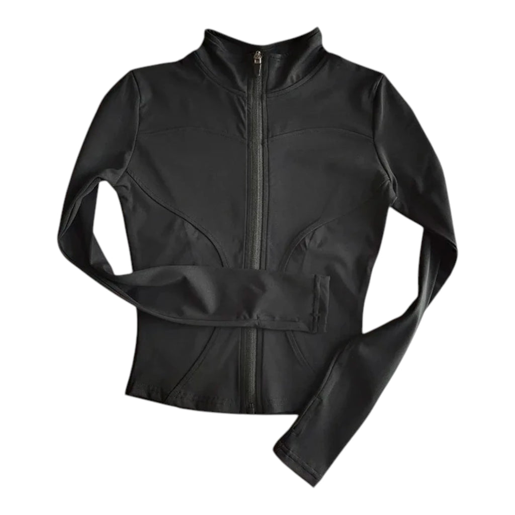 Women's Yoga Zip Jacket - Stand Collar Sports Top